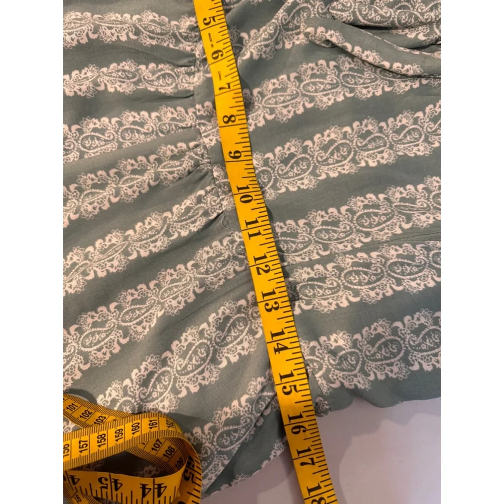 AUW Jumpsuit Green White soft and stretchy Size 1X - Picture 7 of 12